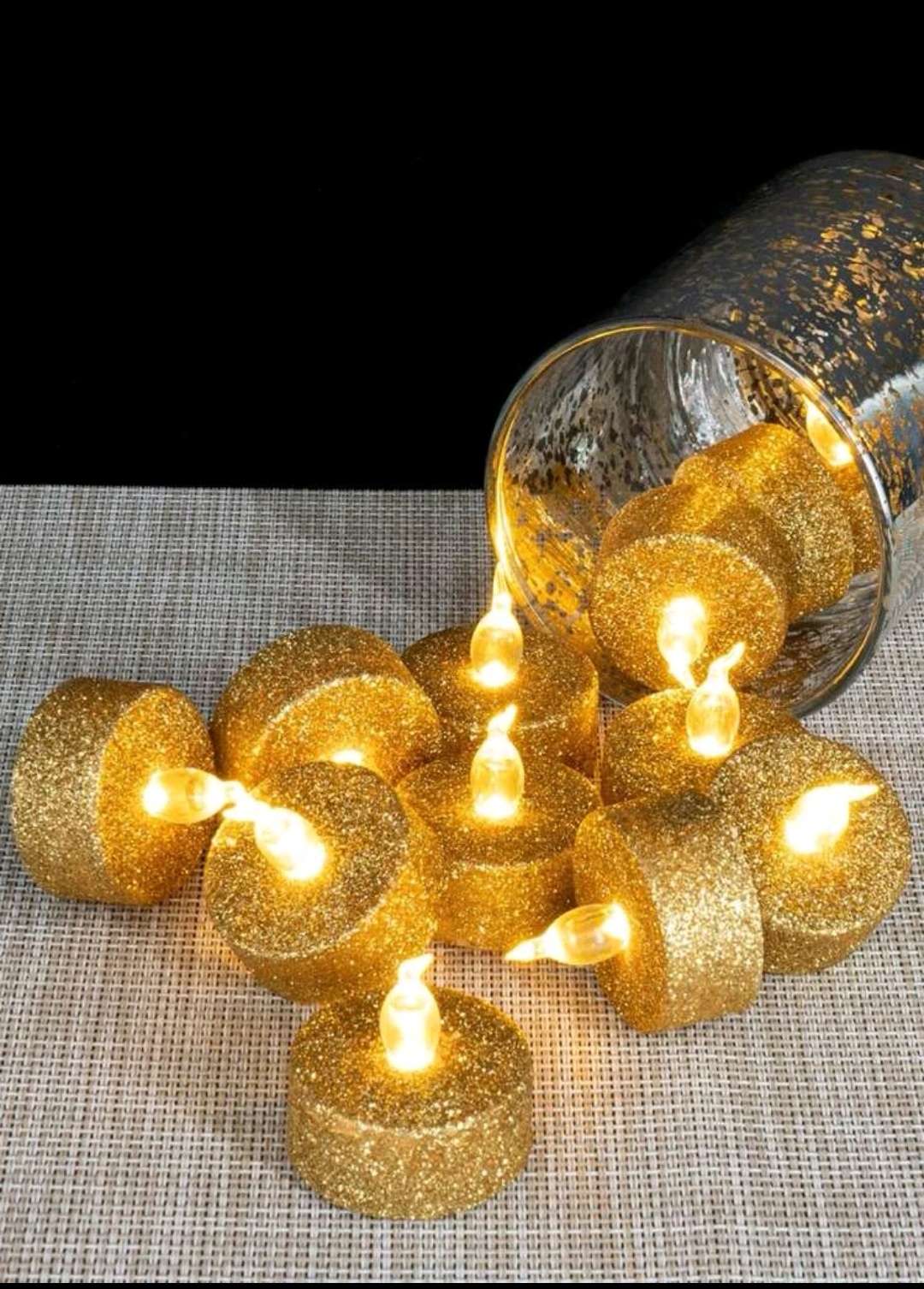 على شكل قلب إلكتروني شمعة 6 قطع