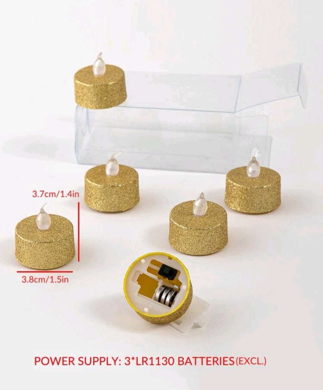 على شكل قلب إلكتروني شمعة 6 قطع