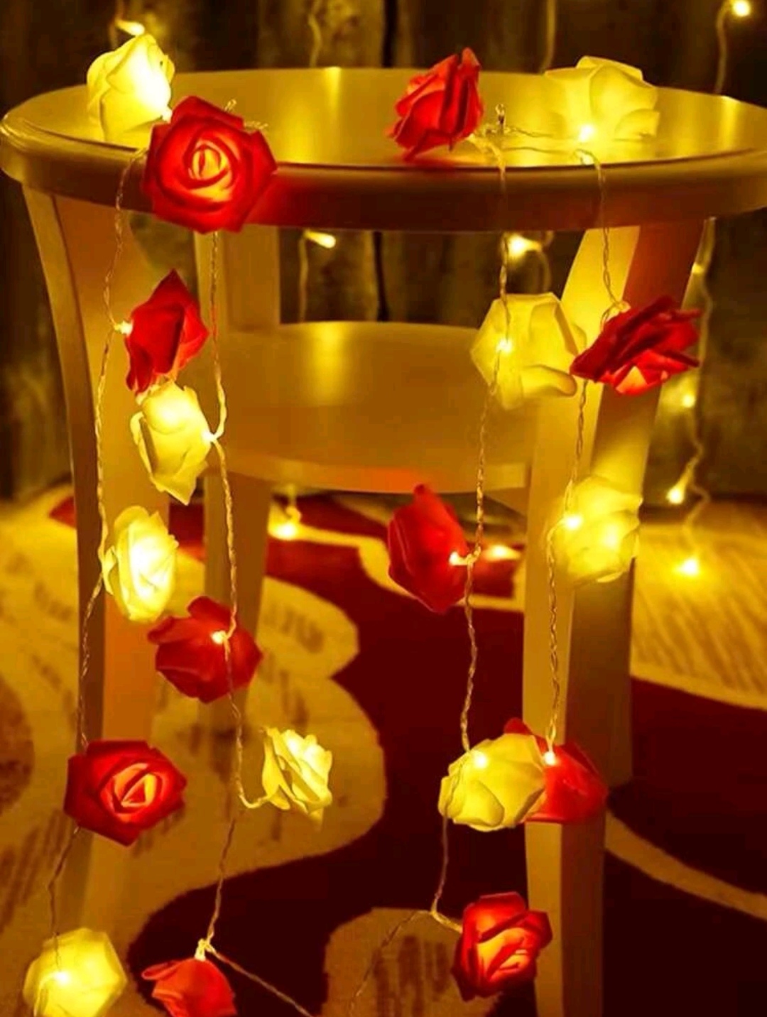 مصباح سلسلة ليد مزخرف بزهر 1.5 متر