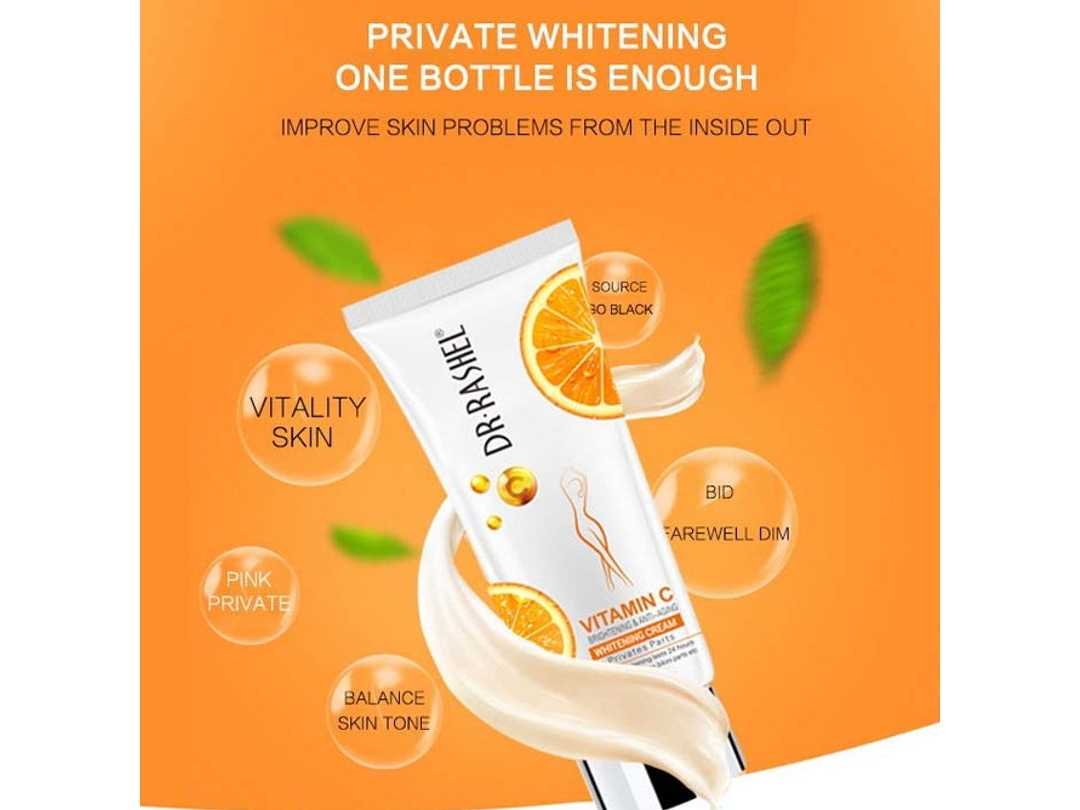 كريم تبييض المناطق الحساسة بفيتامين C أبيض 80جم