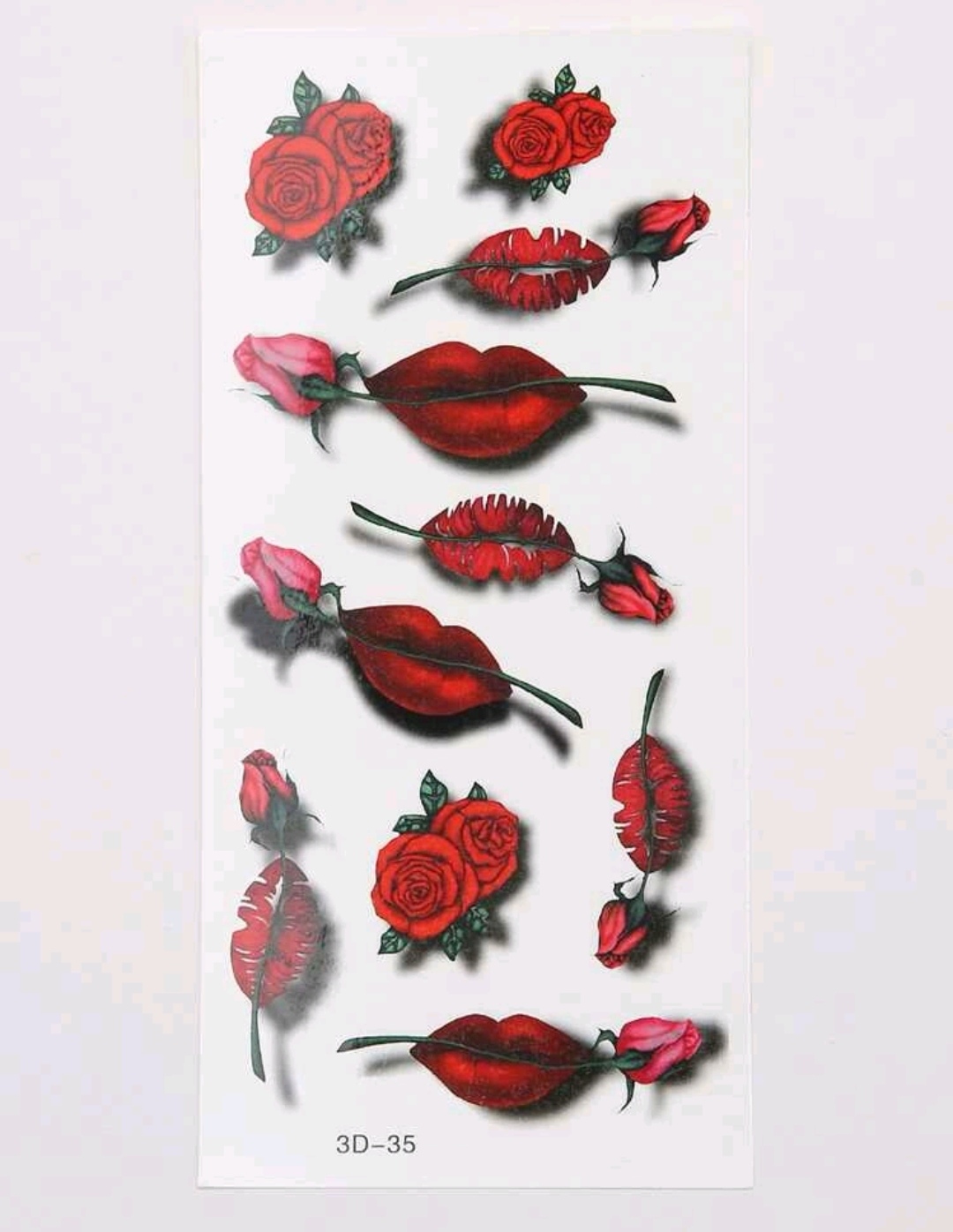 ملصق وشم نمط ورده شفاه